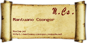 Mantuano Csongor névjegykártya